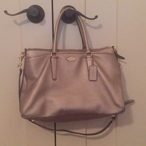 Coach Morgan Satchel handbag with shoulder strap.